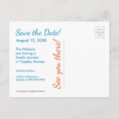 Frog Treehouse Save the Date Postcard, Custom rv Ankündigungspostkarte (Rückseite)