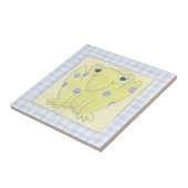 Frog Trio über Gingham Cloth Fliese (Seite)