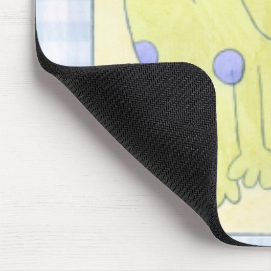Frog Trio über Gingham Cloth Mousepad (Ecke)