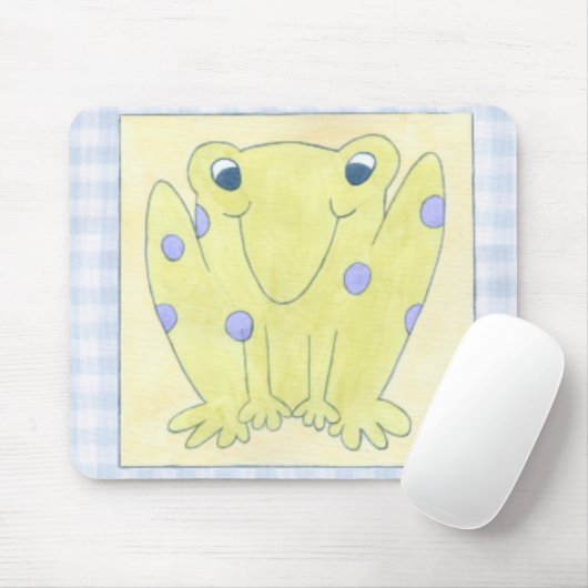 Frog Trio über Gingham Cloth Mousepad (Mit Mouse)
