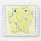 Frog Trio über Gingham Cloth Mousepad (Vorne)