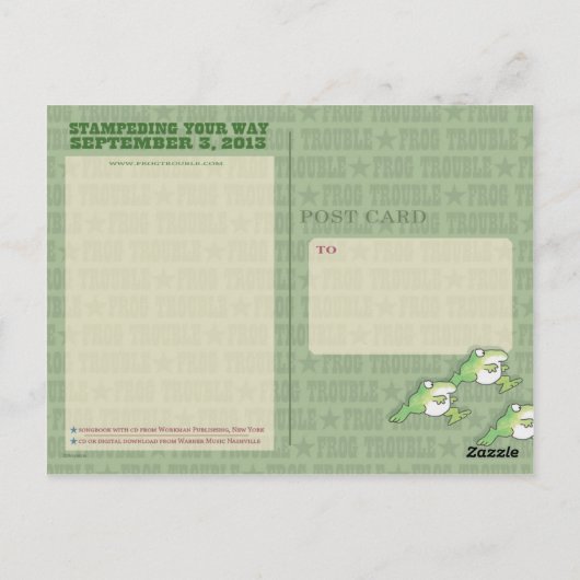 FROG TROUBLE by Sandra Boynton postcard Postkarte (Rückseite)