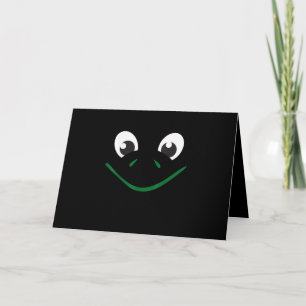 Frog Turtle Face Cute Kids Halloween Karte