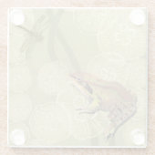 Frog und Dragonfly auf Water Lilies Glasuntersetzer (Rückseite)