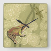 Frog und Dragonfly auf Water Lilies