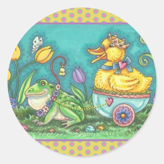 FROG- UND DUCK-DRUCK, OSTKLEBER RUNDER AUFKLEBER (Vorderseite)