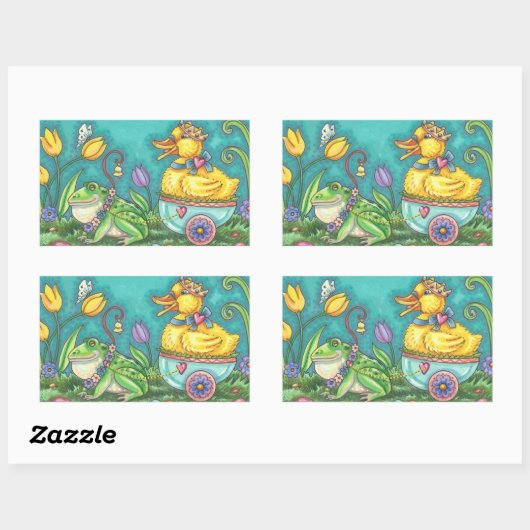 FROG UND DUCK EASTER EGG STICKERS (Blatt)