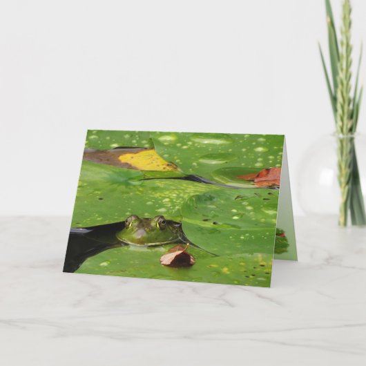 Frog und Lily Pads Vielen Dank Dankeskarte (Vorderseite)