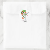Frog und Martini Runder Aufkleber (Tasche)