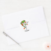 Frog und Martini Runder Aufkleber (Umschlag)
