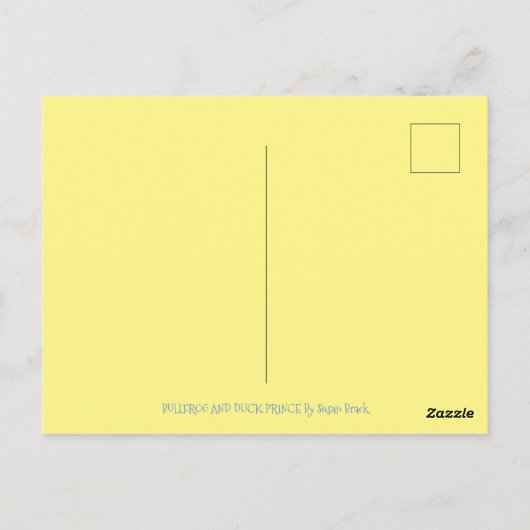 FROG UND ROYAL DUCKLING. WHIMSICAL EASTER POSTCARD POSTKARTE (Rückseite)