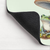 Frog Under a Mushroom Cute Nature Mousepad (Ecke)