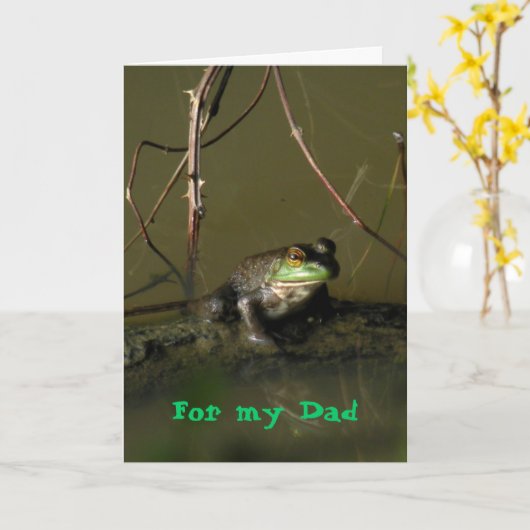 Frog Vathers' Day Card Karte (Gelbe Blume)