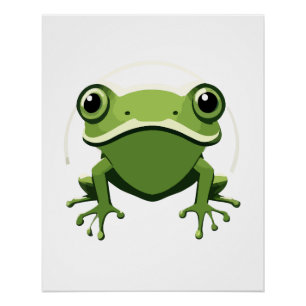 Frog Vector Art Animal Modern Urban City Grafik Poster