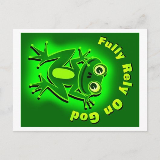 FROG verlässt sich voll auf Gott Postkarte (Vorderseite)