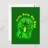 FROG verlässt sich voll auf Gott Postkarte (Vorne/Hinten)