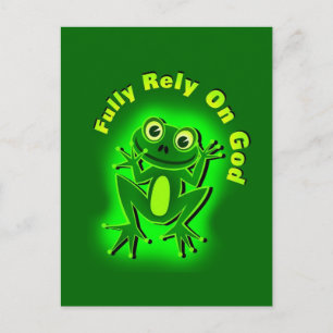 FROG verlässt sich voll auf Gott Postkarte