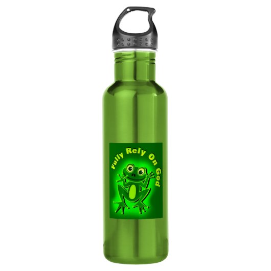 FROG verlässt sich voll auf Gott Trinkflasche (Vorderseite)