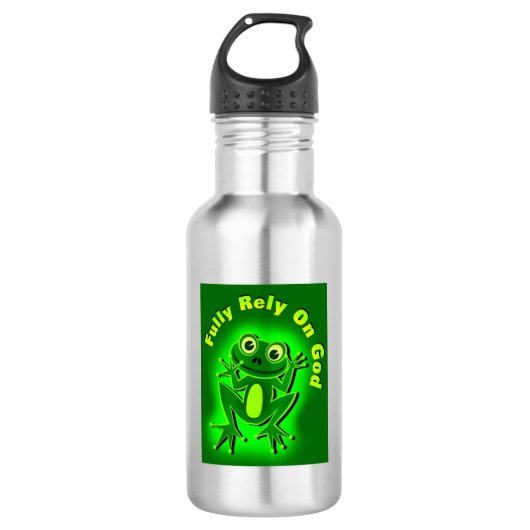 FROG verlässt sich voll auf Gott Trinkflasche (Vorderseite)