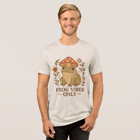 Frog Vibes Only Tri-Blend Shirt (Vorderseite voll)
