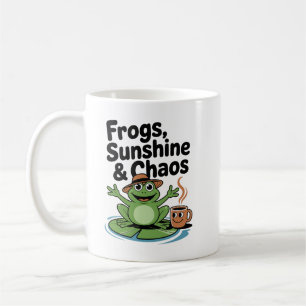 Frog Vibes und Coffee Chaos Kaffeetasse