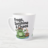 Frog Vibes und Coffee Chaos Milchtasse (Linke Ecke)