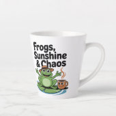 Frog Vibes und Coffee Chaos Milchtasse (Rechts)