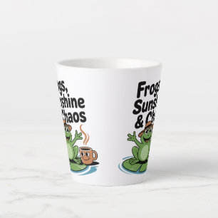 Frog Vibes und Coffee Chaos Milchtasse