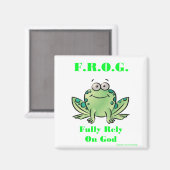 FROG (Voll auf Gott angewiesen) Magnet (Vorderseite/Rückseite)
