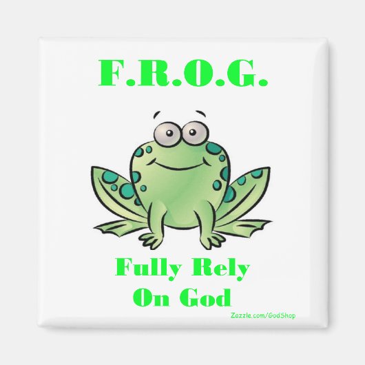 FROG (Voll auf Gott angewiesen) Magnet (Vorne)