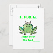 FROG (Voll auf Gott angewiesen) Postkarte (Vorne/Hinten)