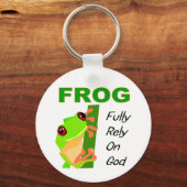 FROG, Voll auf Gott angewiesen Schlüsselanhänger (Vorderseite)