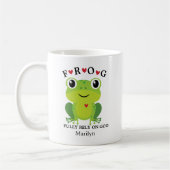 Frog Voll auf Gottes Rotes Herz setzen Kaffeetasse (Links)