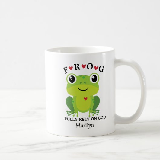 Frog Voll auf Gottes Rotes Herz setzen Kaffeetasse (Rechts)