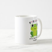 Frog Voll auf gottrosafarbene Herzen Kaffeemaschin Kaffeetasse (VorderseiteRechts)