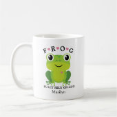 Frog Voll auf gottrosafarbene Herzen Kaffeemaschin Kaffeetasse (Links)