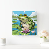 Frog Wall Clock Quadratische Wanduhr (Zuhause)