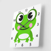 Frog Wall Clock Quadratische Wanduhr (Winkel)