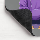 Frog Wearing Hoodie Funny Cool Animal Character Mousepad (Ecke)