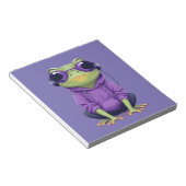 Frog Wearing Hoodie Funny Cool Animal Character Notizblock (angewinkelt)