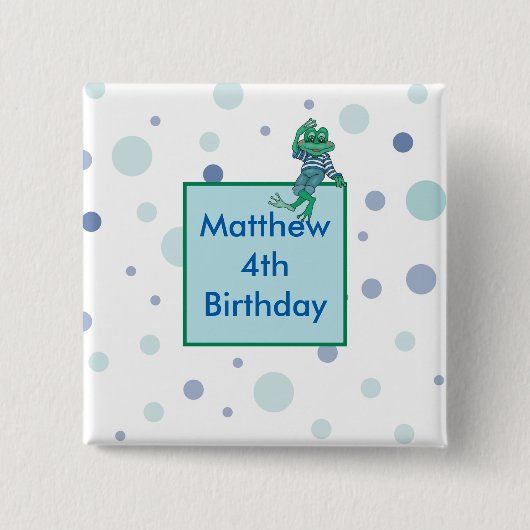 Frog Wearing Jeans Button (Vorderseite)