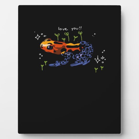 Frog Who Loves You Simple Classic Style Fotoplatte (Vorderseite)