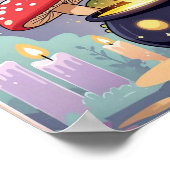 Frog Witch Poster – Kawaii Potion Frog Wall Art (Ecke)