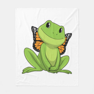 Frog with Butterfly Fleecedecke