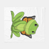 Frog with Butterfly Fleecedecke (Vorderseite (Horizontal))
