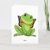 Frog with Butterfly Karte (Rückseite)