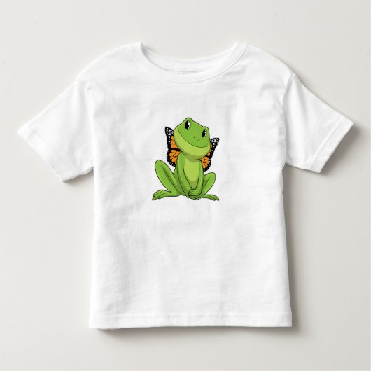 Frog with Butterfly Kleinkind T-shirt (Vorderseite)