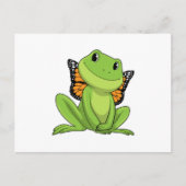 Frog with Butterfly Postkarte (Vorderseite)