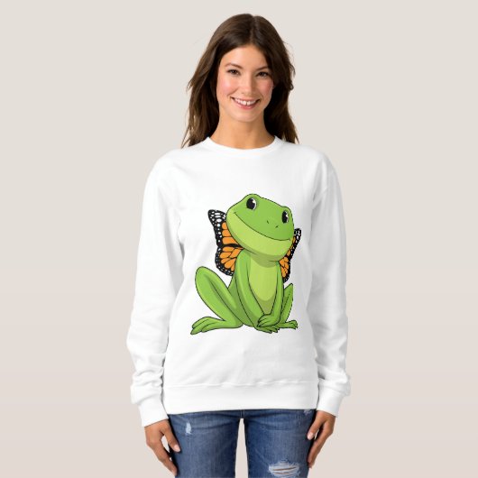 Frog with Butterfly Sweatshirt (Vorne ganz)
