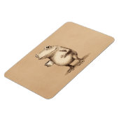 Frog with Coffee – Whimsical Vintage Animal Magnet (Linke Seite)